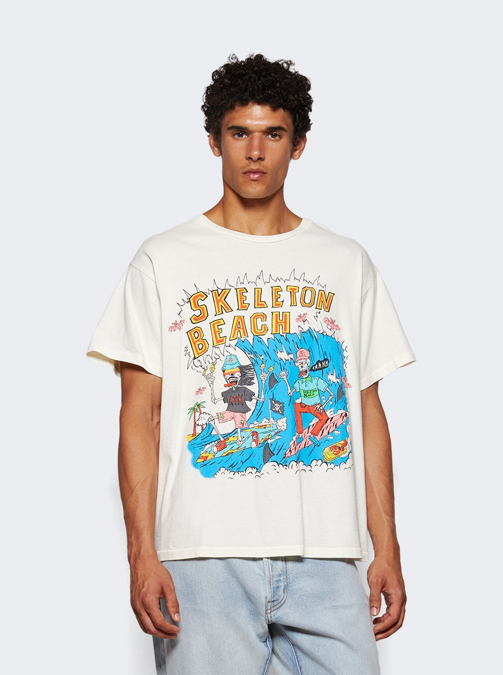 Skeleton Beach Surf Tee Light Archival White - 2
