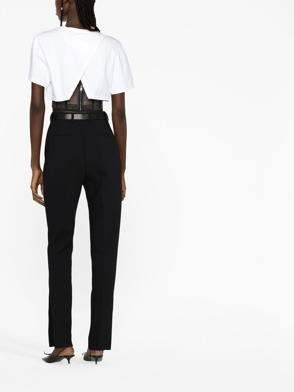 high-rise tapered trousers - 3