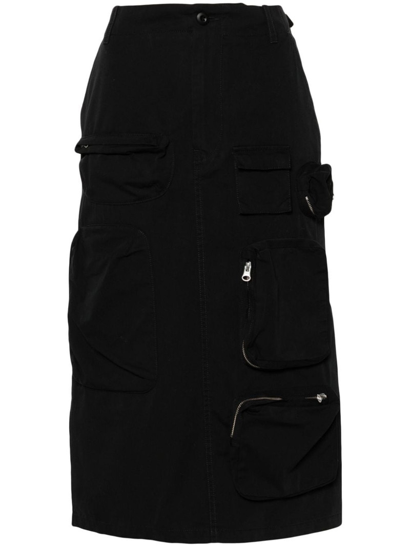 single stitch-logo cargo skirt 1