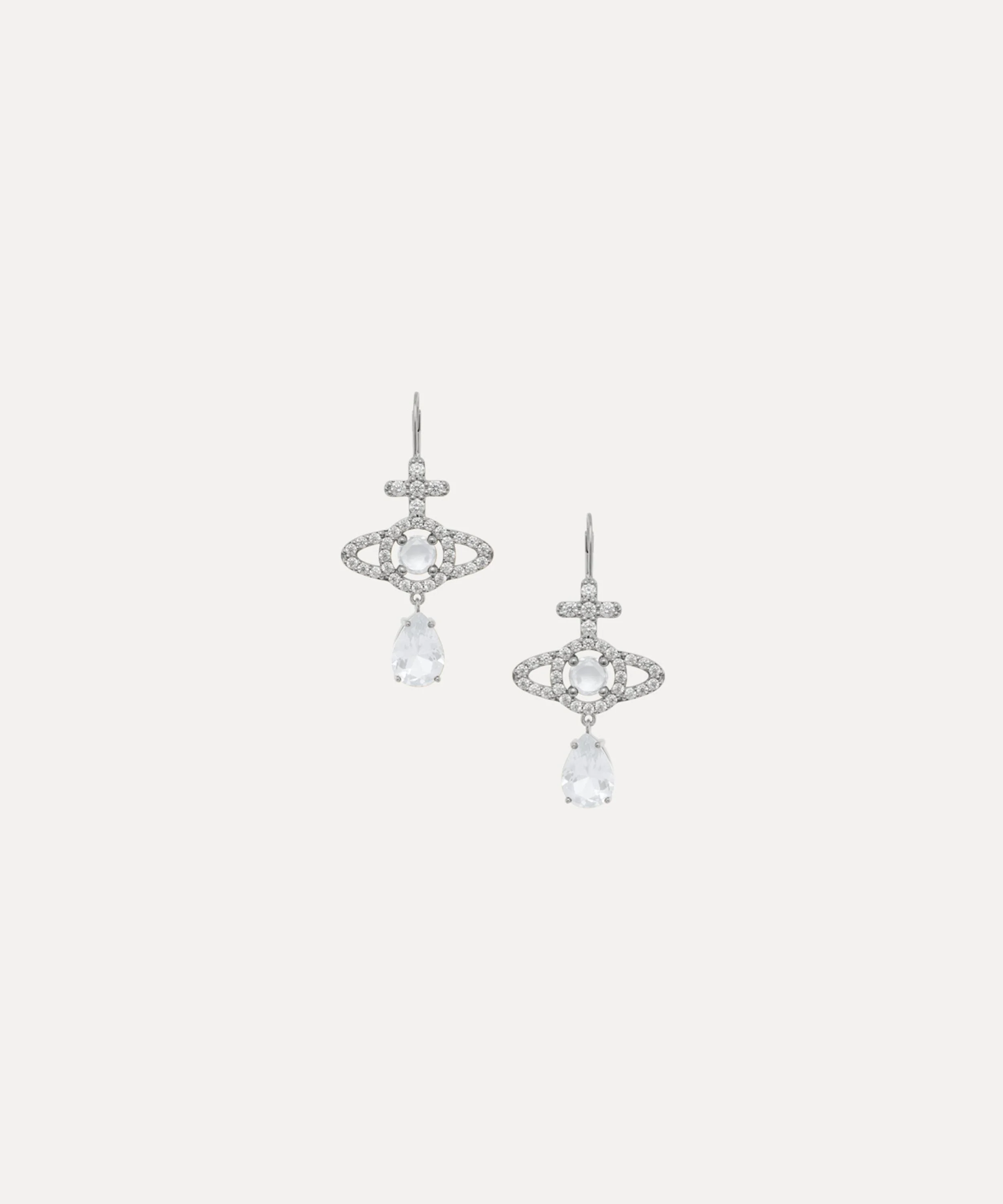 Platinum-Tone Olympia Drop Earrings - 1