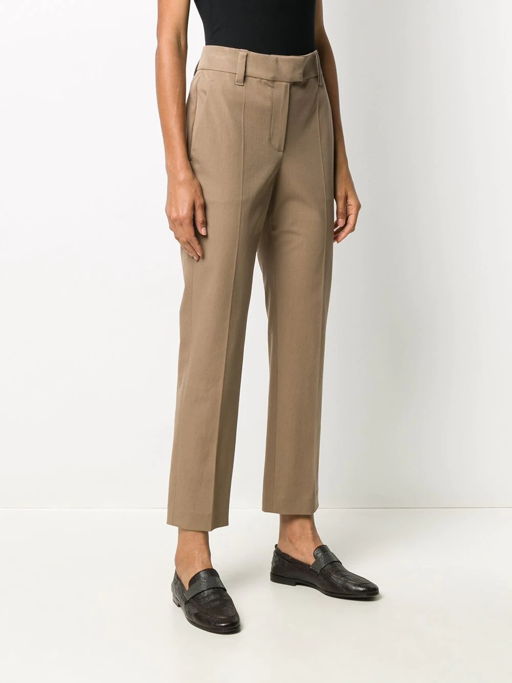 straight-leg cropped trousers - 3