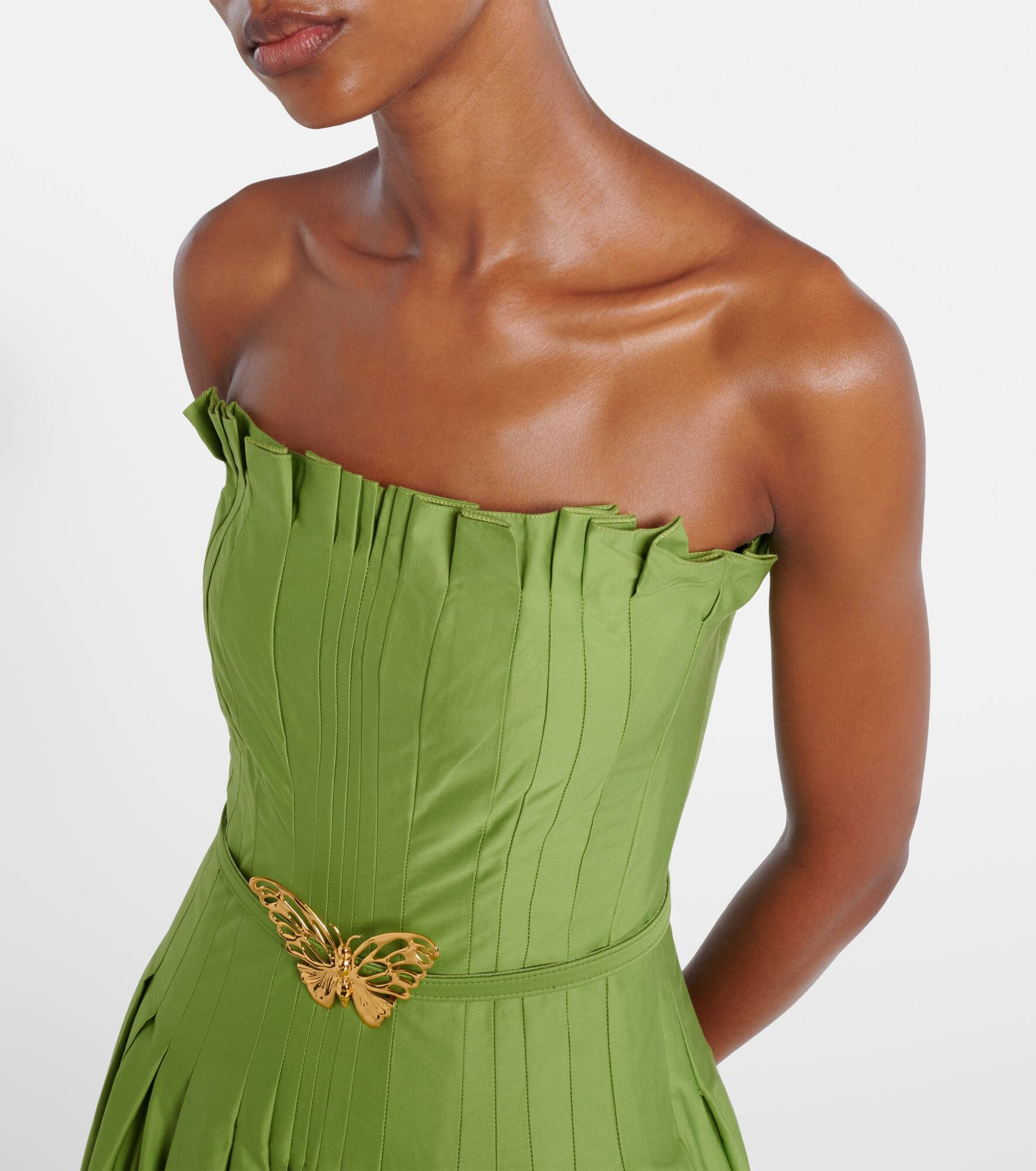 Pleated cotton gown - 4