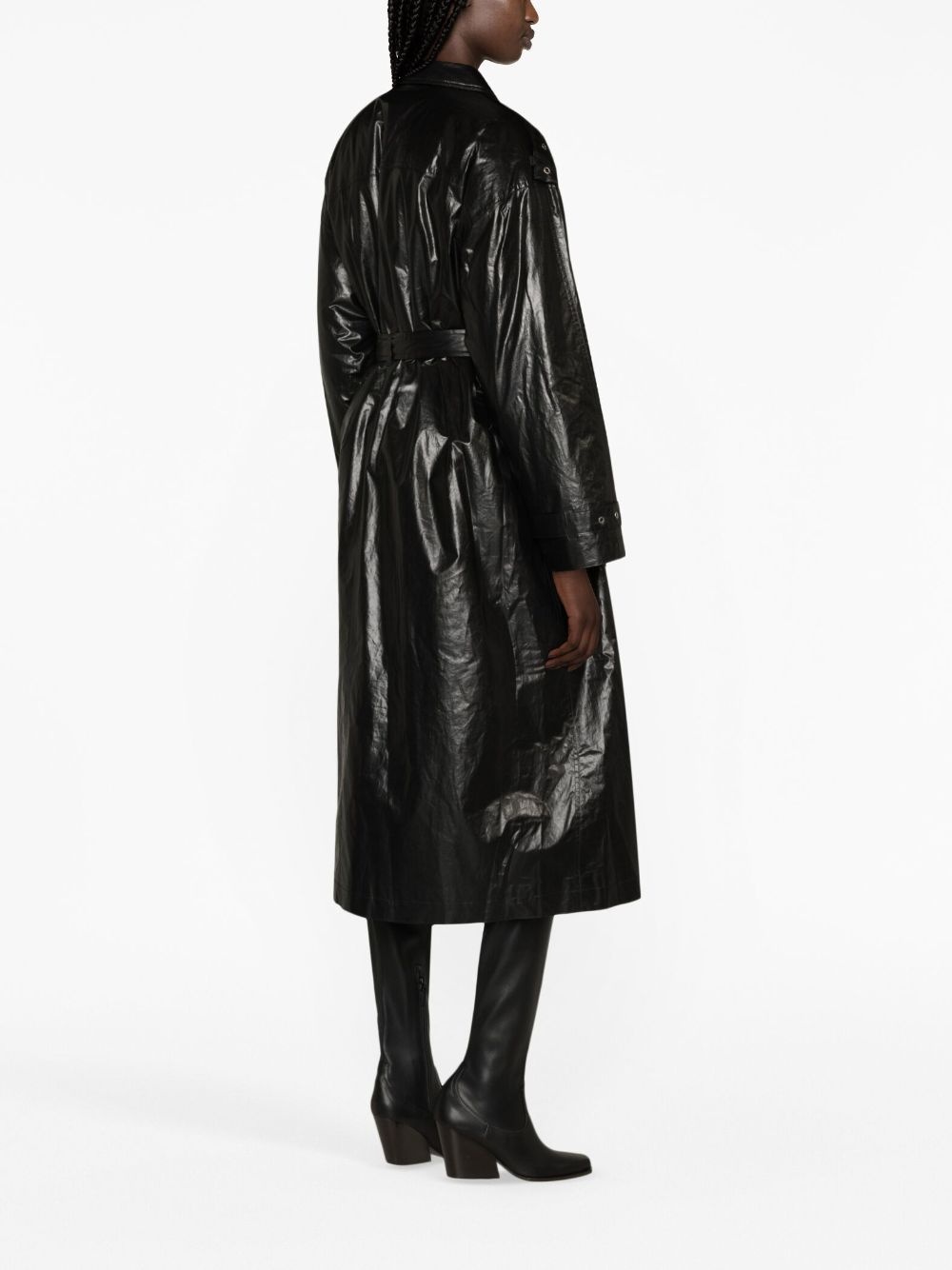 Aurel straight-point collar trench coat - 3
