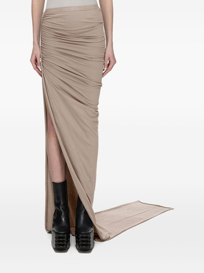 Rick Owens DRKSHDW draped split asymmetric skirt outlook