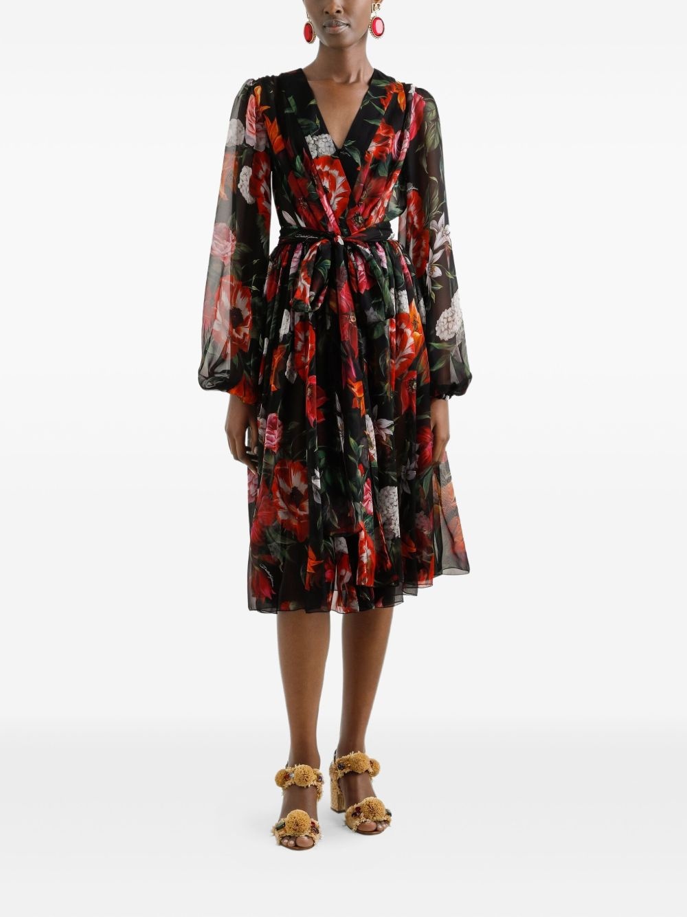silk midi dress - 2