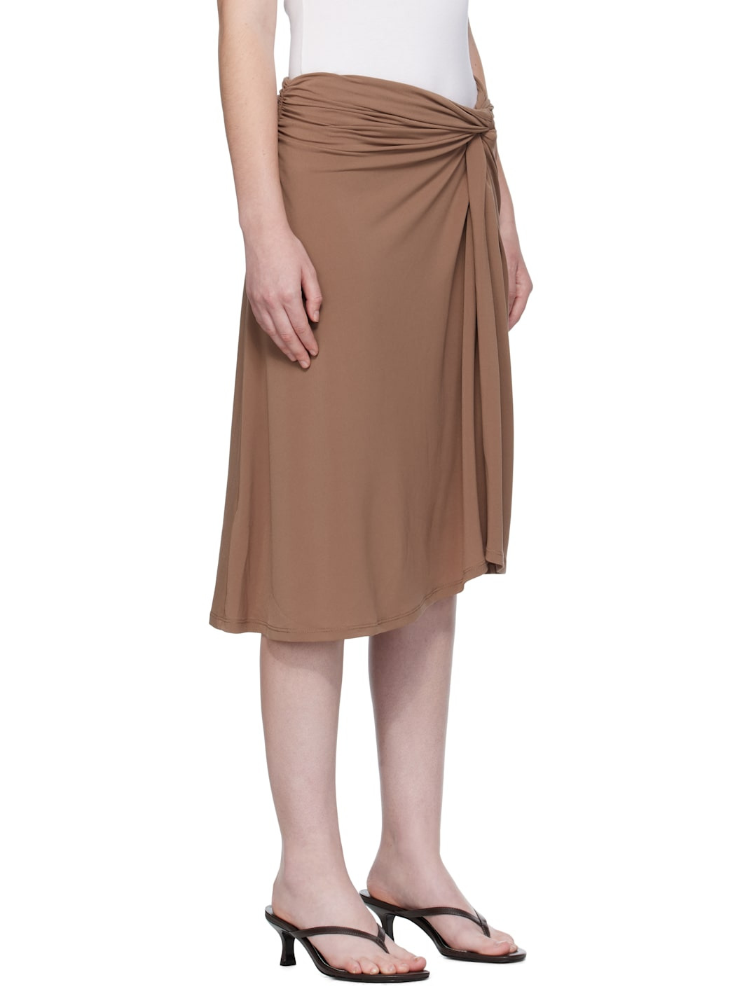 Brown Elemental Ida Midi Skirt - 2