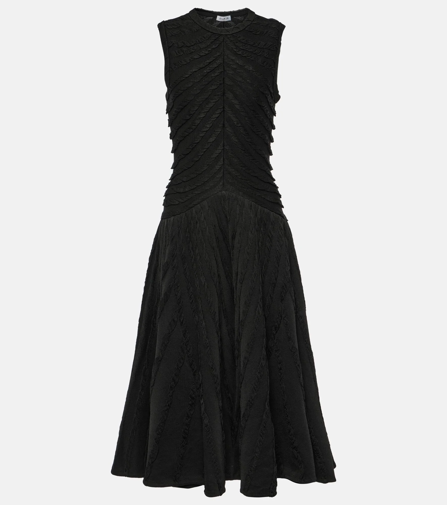textured cupro-silk blend midi dress - 1