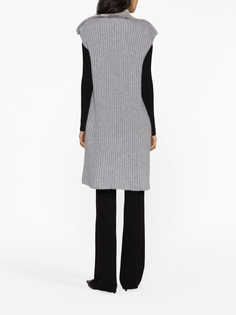 sleeveless faux-fur coat 4