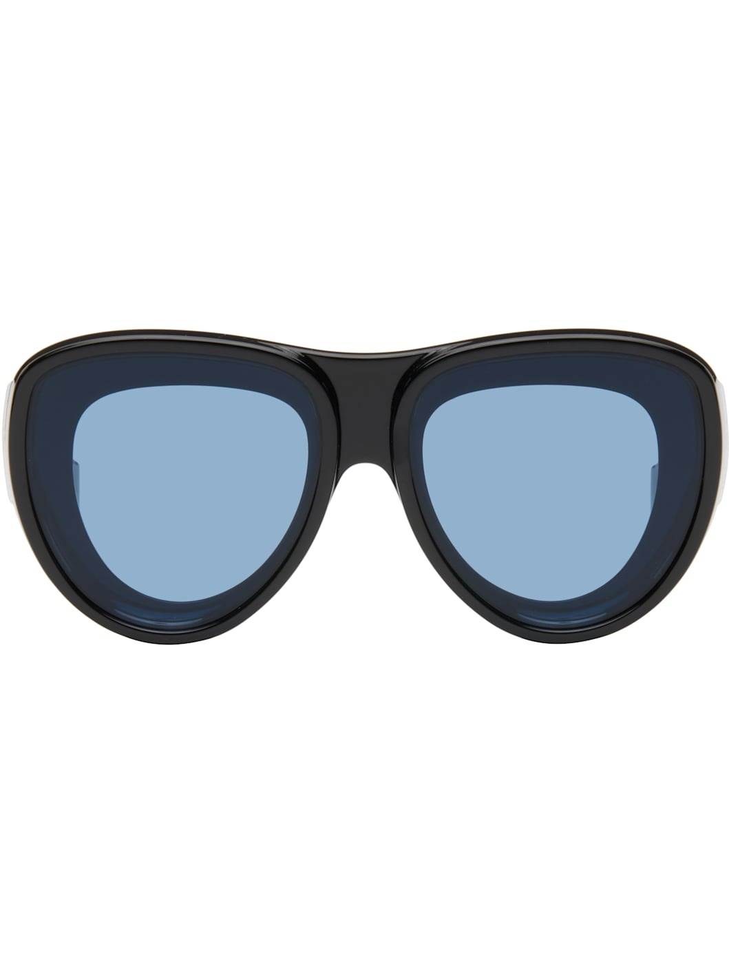 Black & Blue Front Lenses Aviator Sunglasses - 1