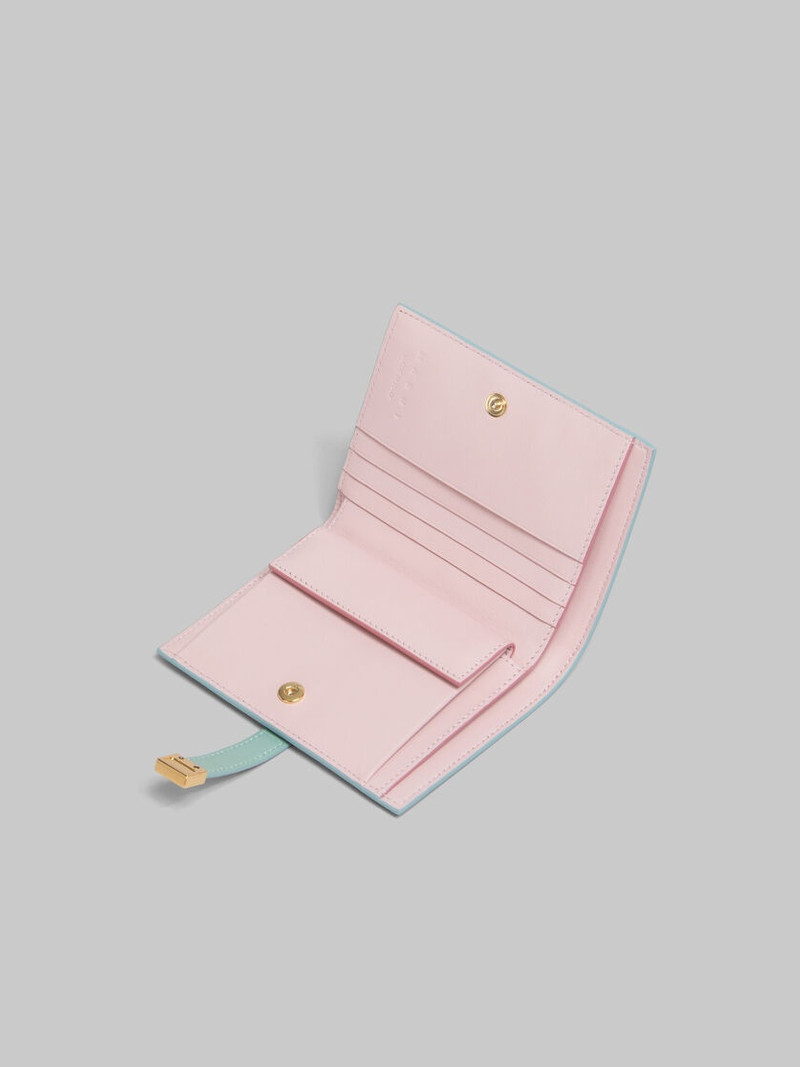 Marni GREEN LEATHER BIFOLD PRISMA WALLET outlook