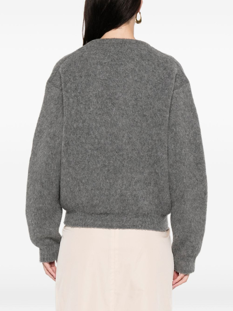 plunging V-neck sweater 4