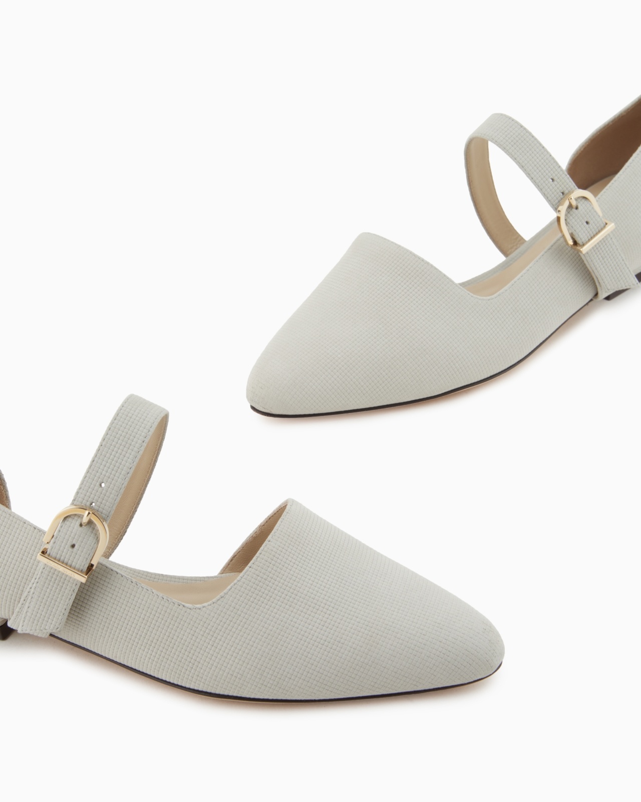 LEATHER BALLERINAS WITH STRAP - 5