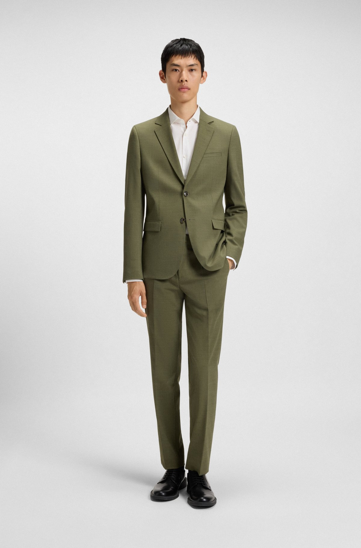 EXTRA-SLIM-FIT SUIT JACKET IN PERFORMANCE-STRETCH DOBBY - 3