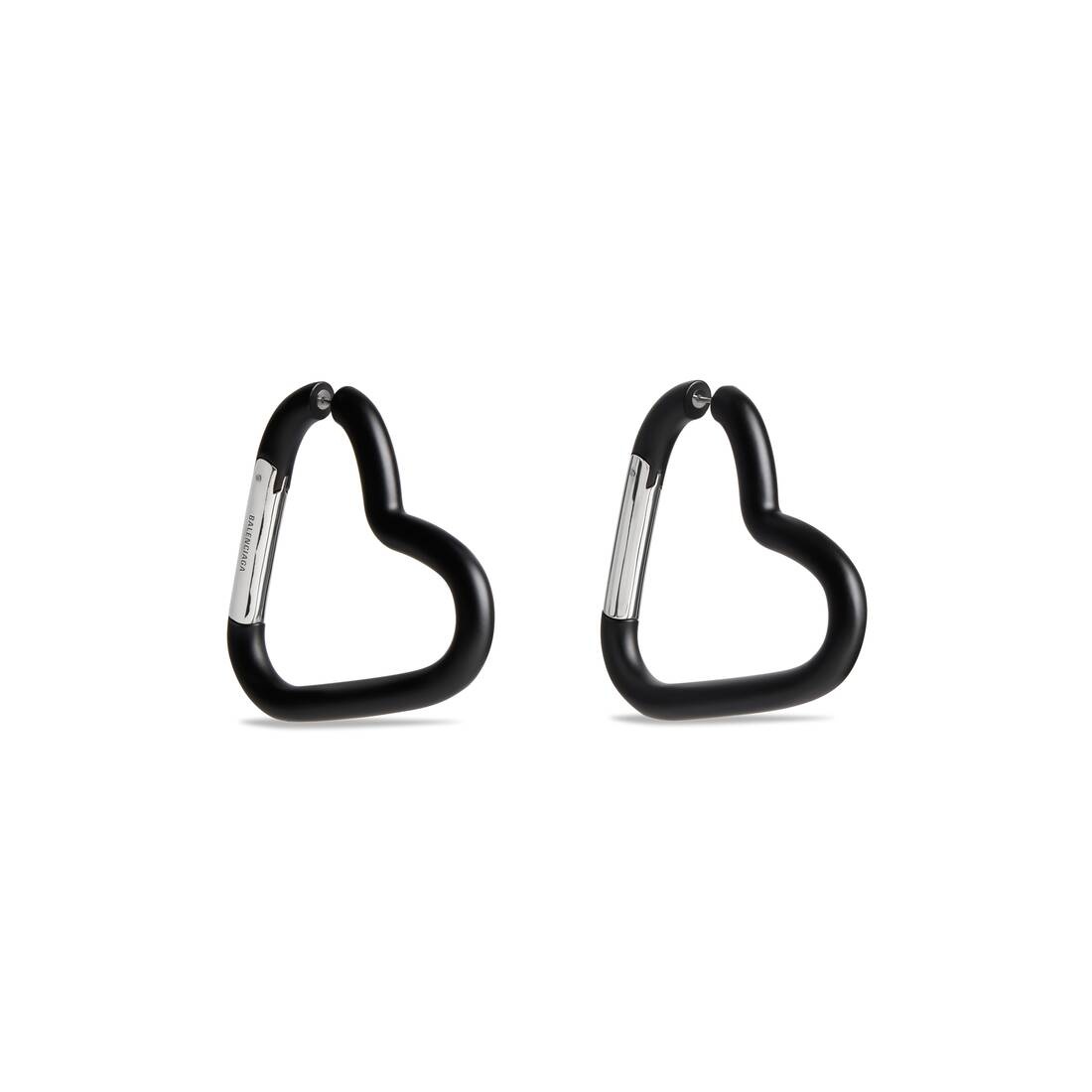 Women's Love Clip Earrings in Black - 2