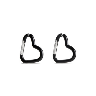 BALENCIAGA Women's Love Clip Earrings in Black outlook
