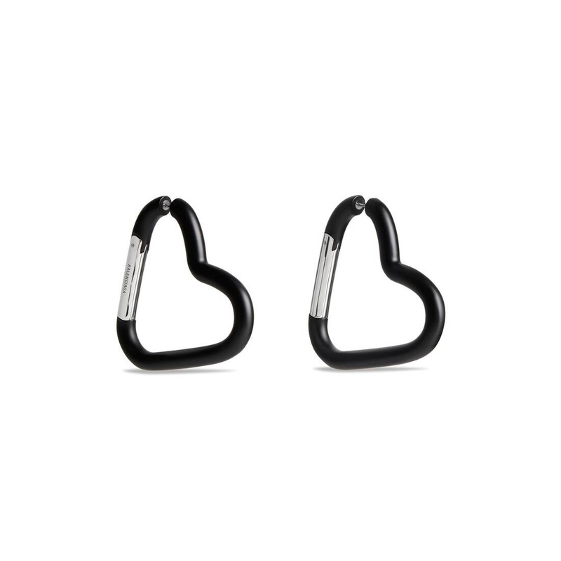 BALENCIAGA Women's Love Clip Earrings in Black outlook