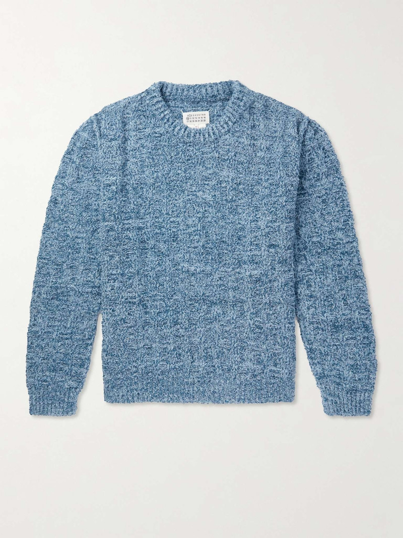 Cotton-Blend Bouclé Sweater - 1