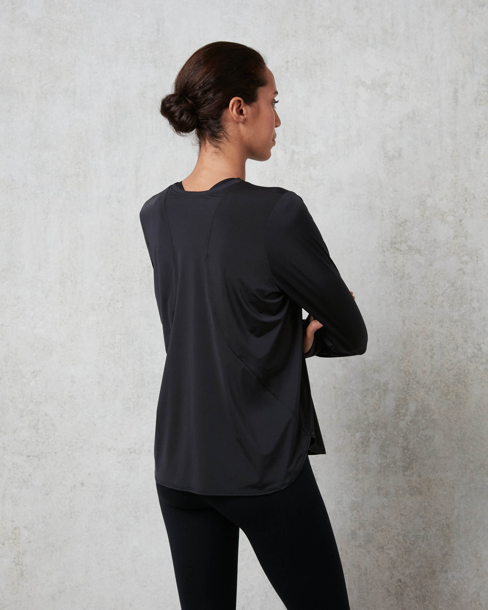 SILK LONG-SLEEVE TOP - 3