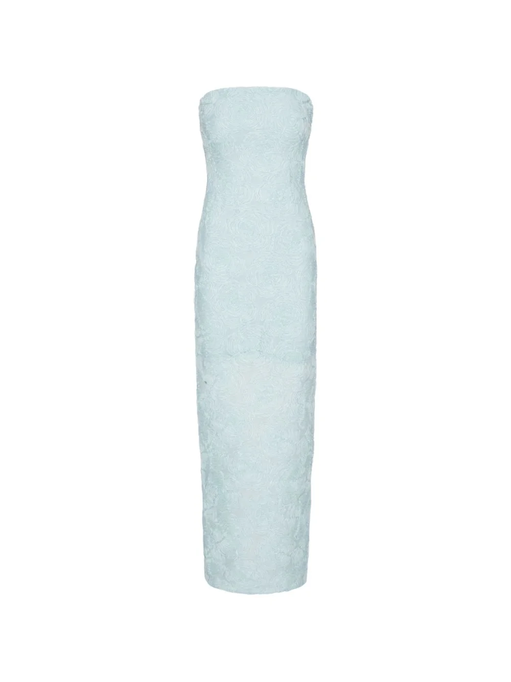 floral mesh tube maxi dress - 1