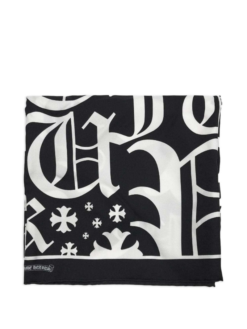 Chrome Hearts cross logo scarf outlook