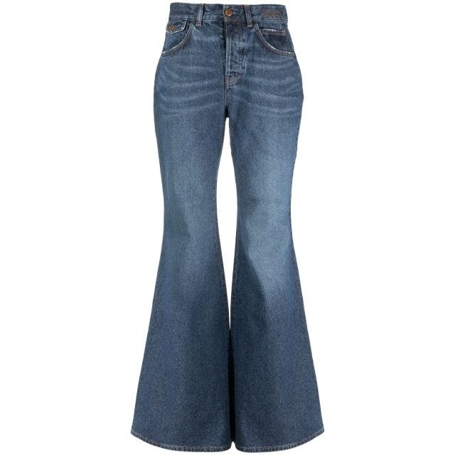 High-waisted flared jeans - 1