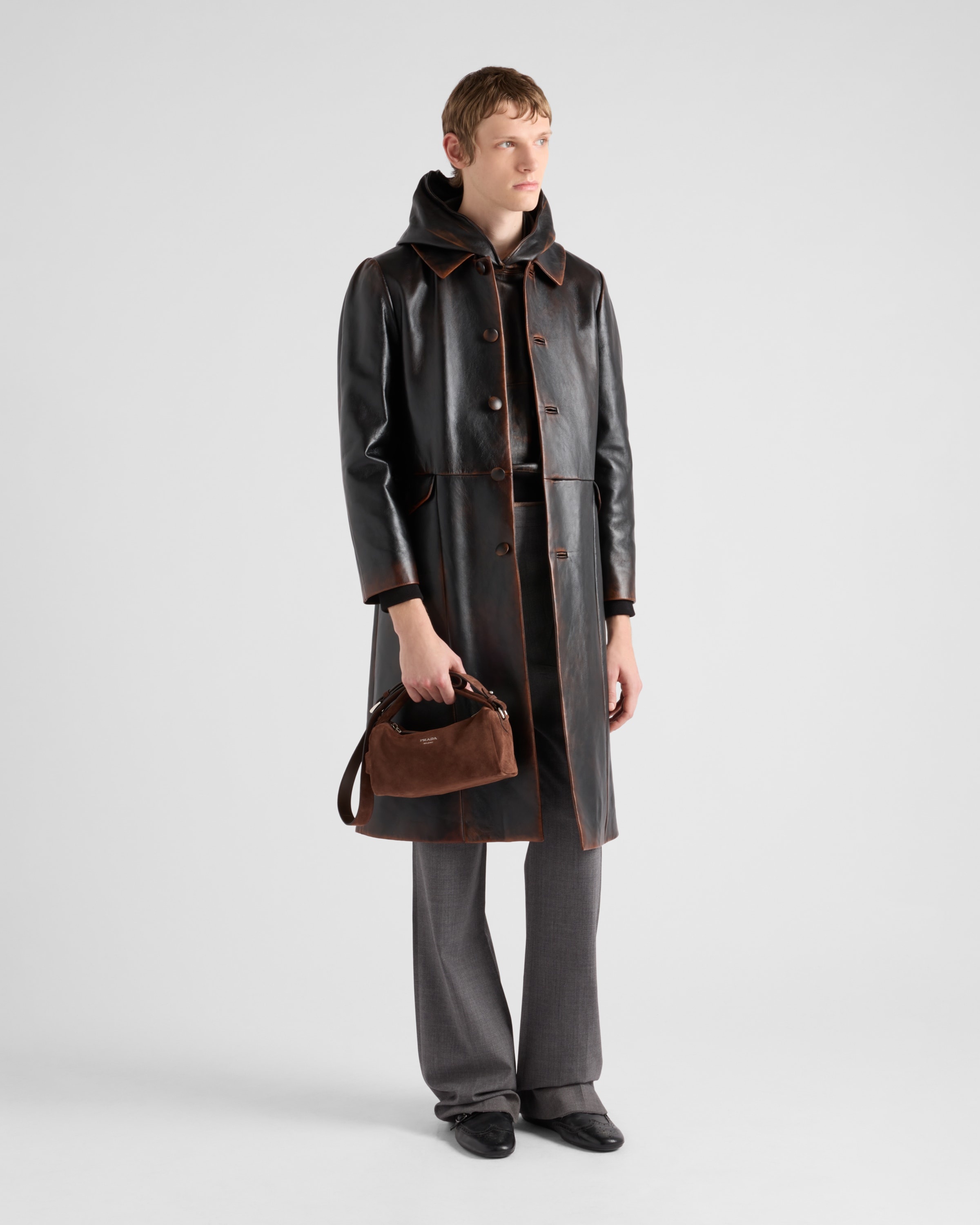 【PRADA】Suede レザーショルダーバッグ 0400022286827_BROWN?wid=600&