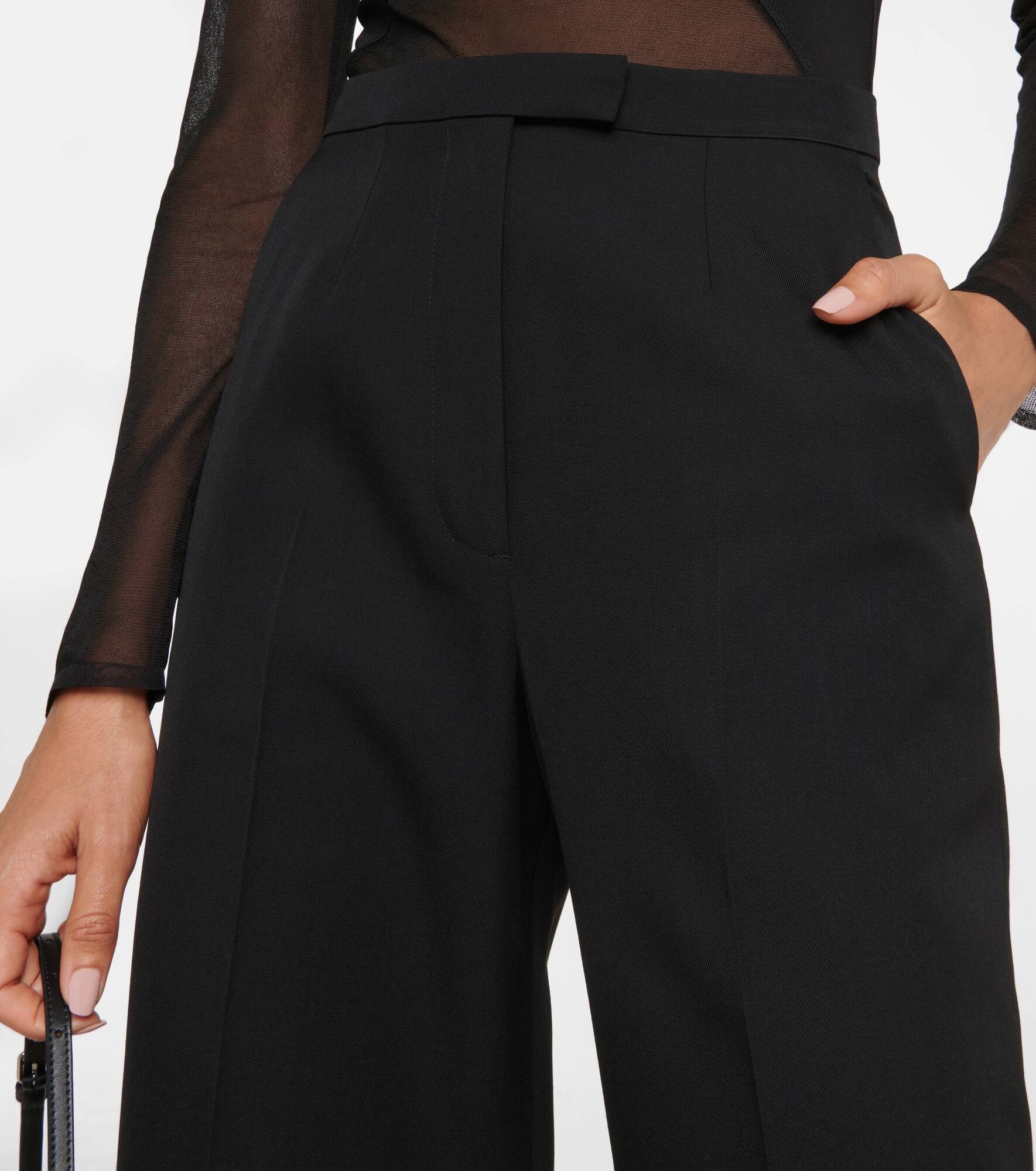 Wide-leg wool pants - 4