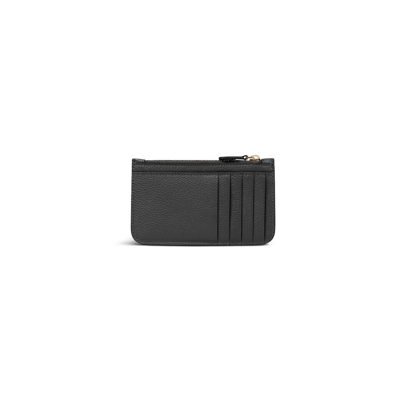 BALENCIAGA Women's Cash Large Long Coin And Card Holder in Black/white outlook