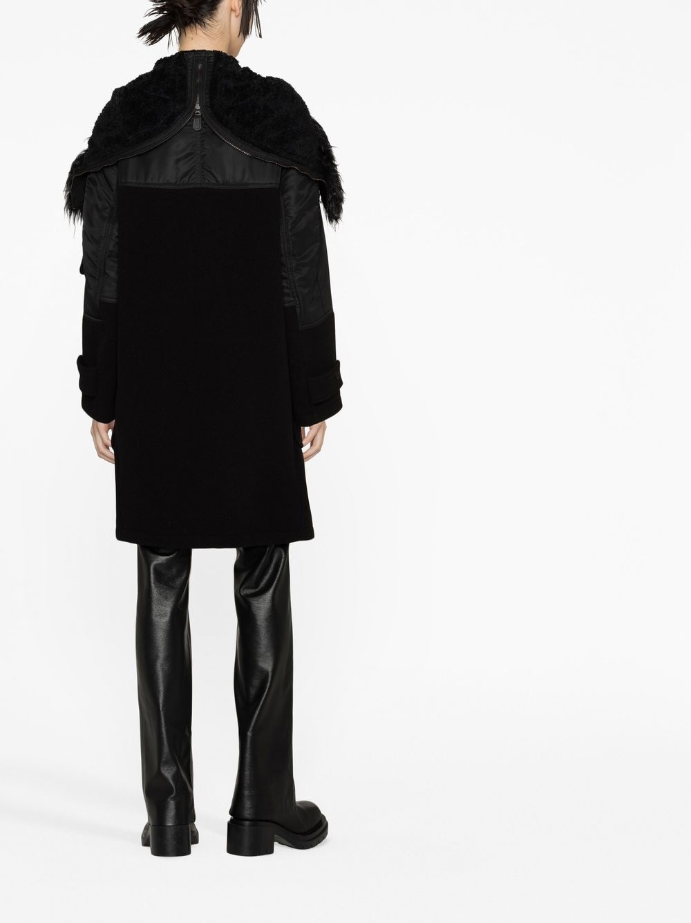 single-breasted hooded coat - 3