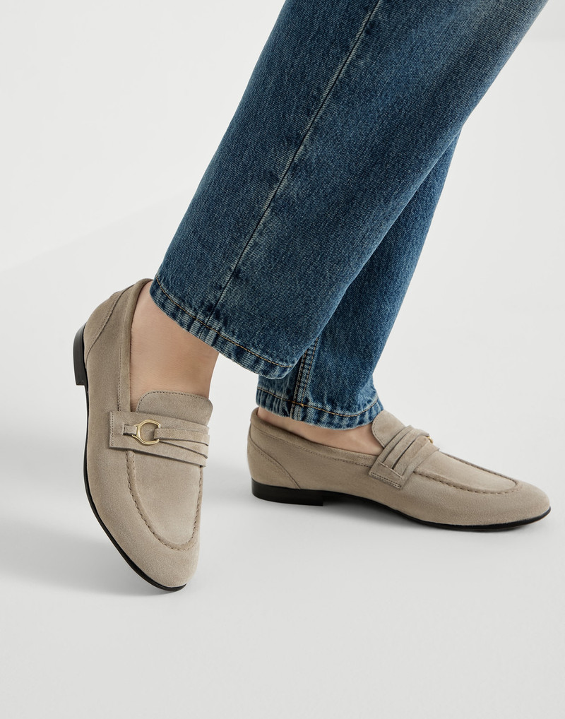 Suede loafers with bit detail 5