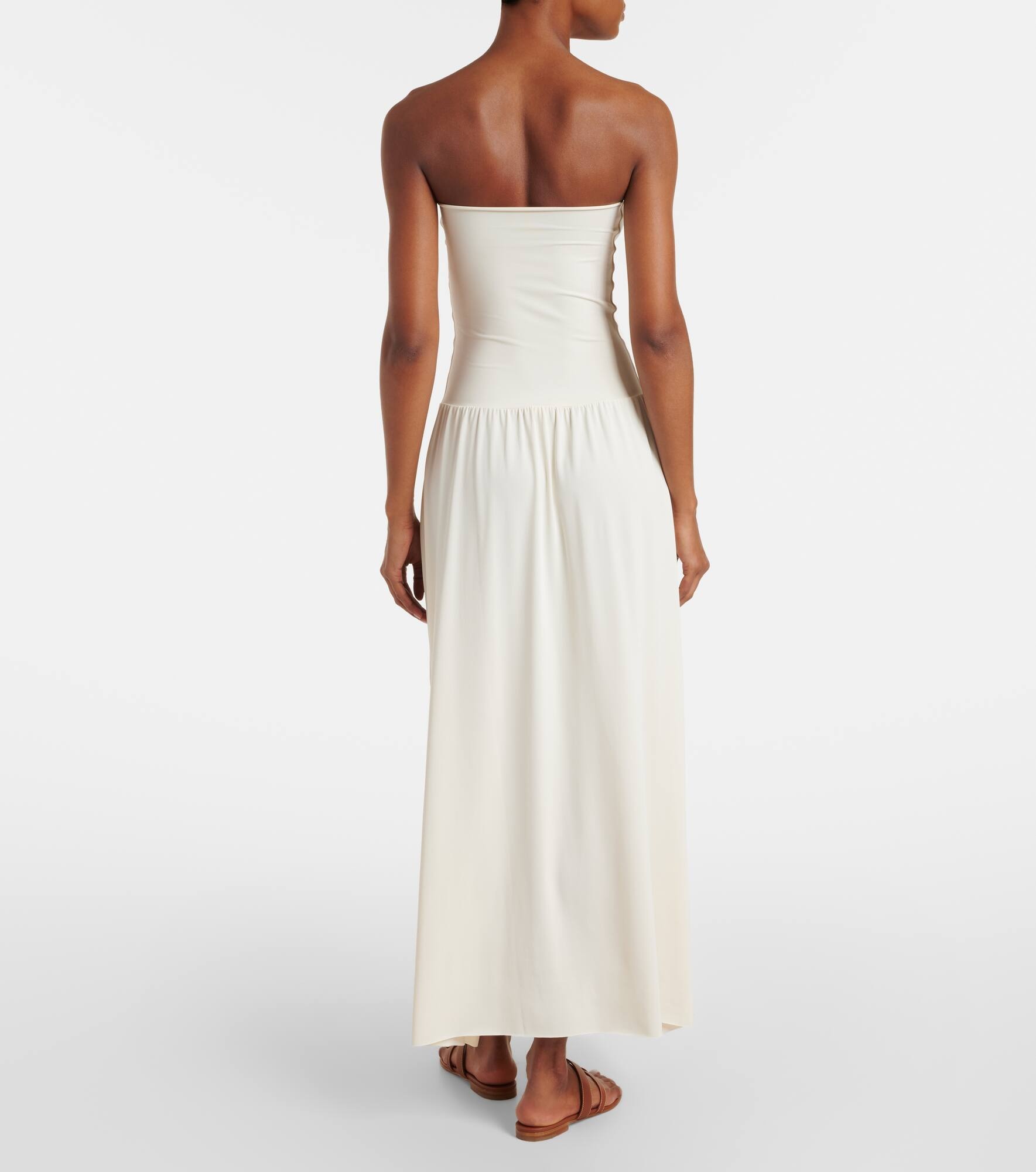 Oda strapless crêpe jersey maxi dress - 3