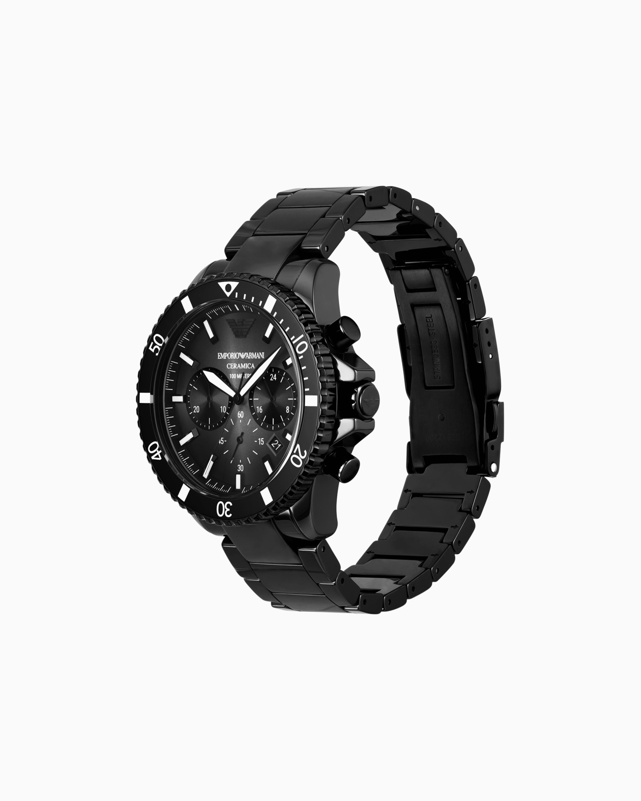 THREE-HAND DATE STAINLESS STEEL WATCH - 2