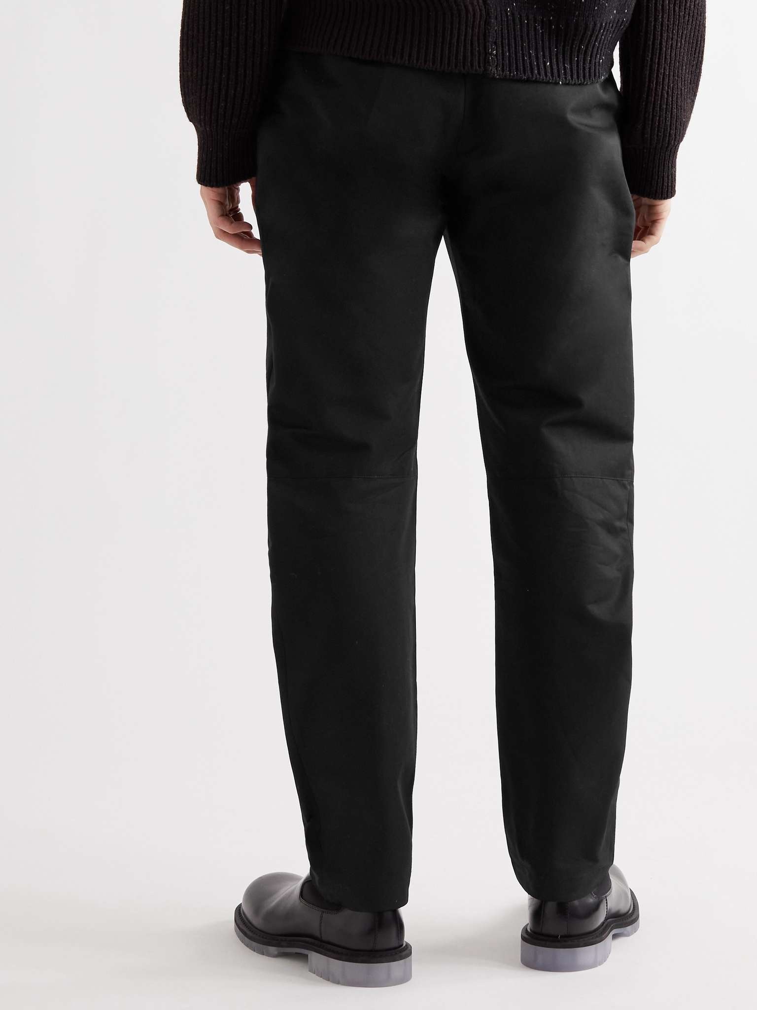 Tapered Cotton Trousers - 4