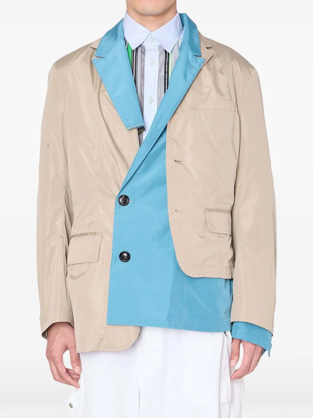 flap-pocket blazer - 1