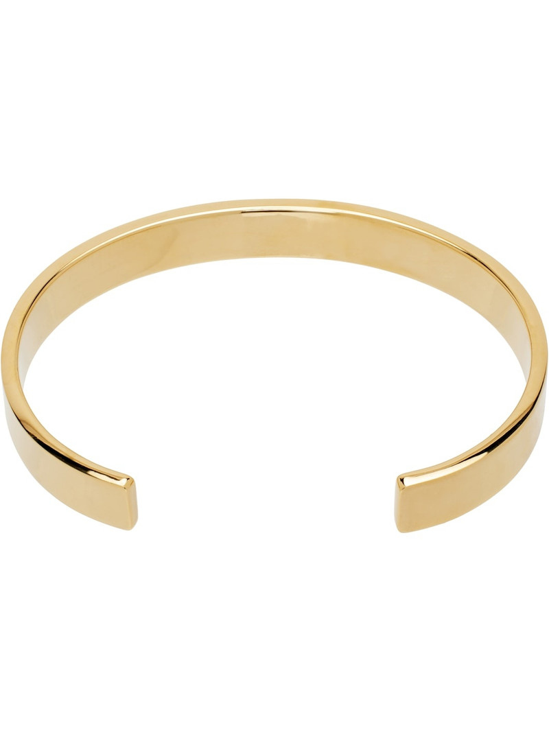 MM6 Maison Margiela Gold Minimal Logo Bracelet outlook