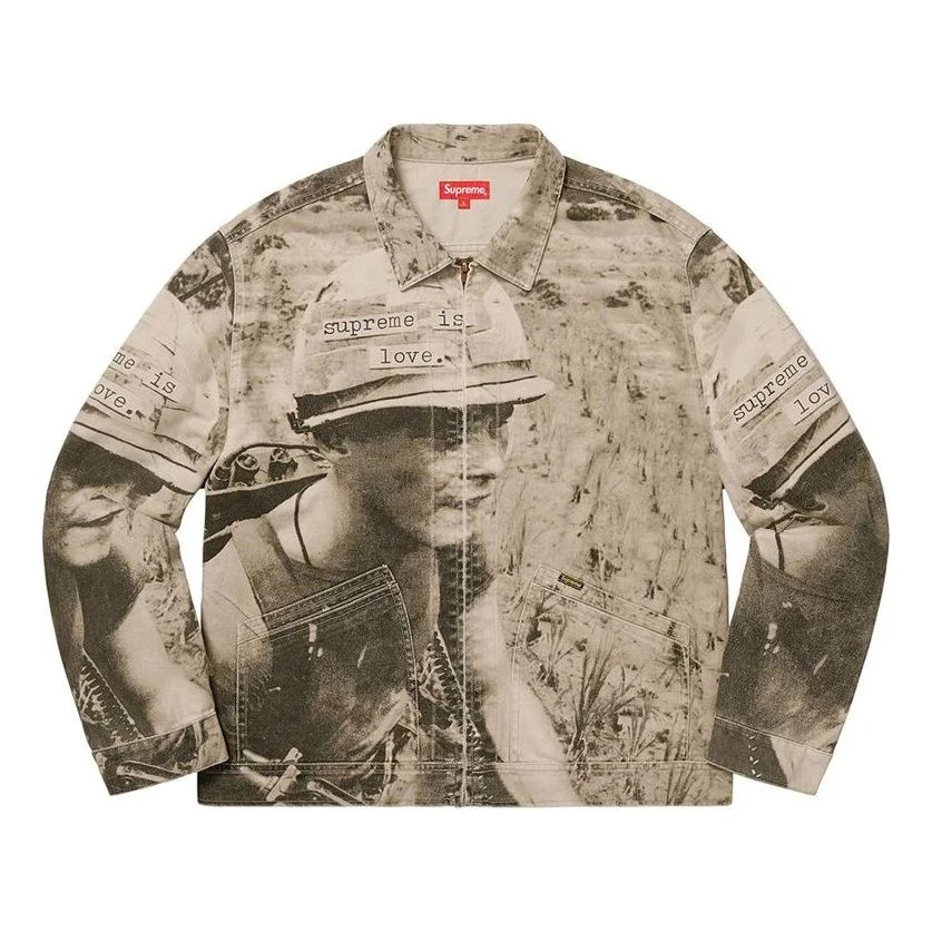 Supreme FW19 Week 1 Supreme Is Love Denim Work Jacket SUP-FW19-061 - 1