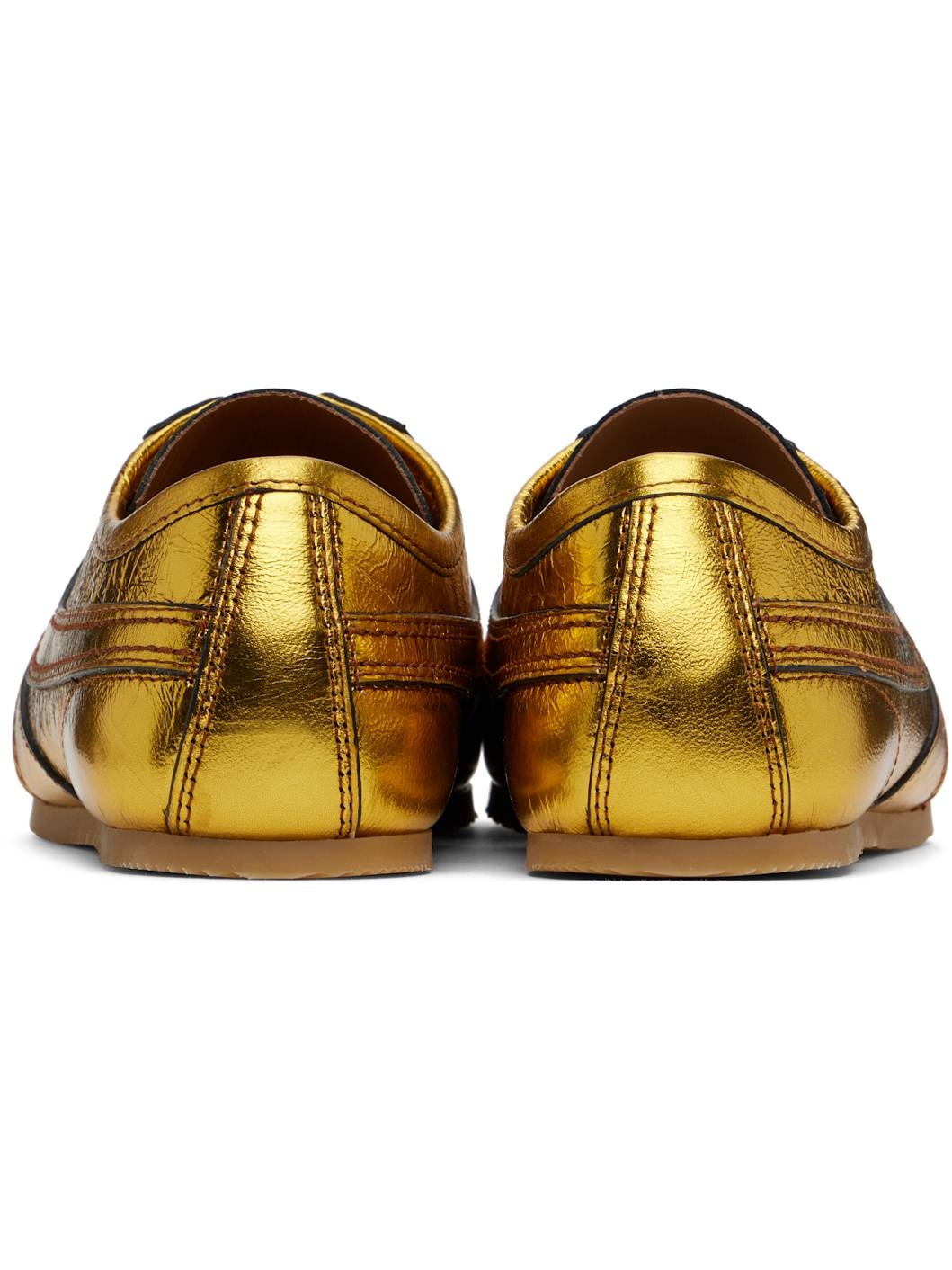 Gold Metallic Sneakers - 2