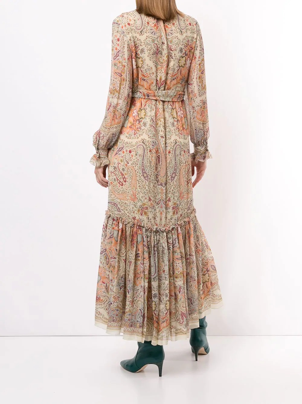 tasseled paisley midi dress - 4