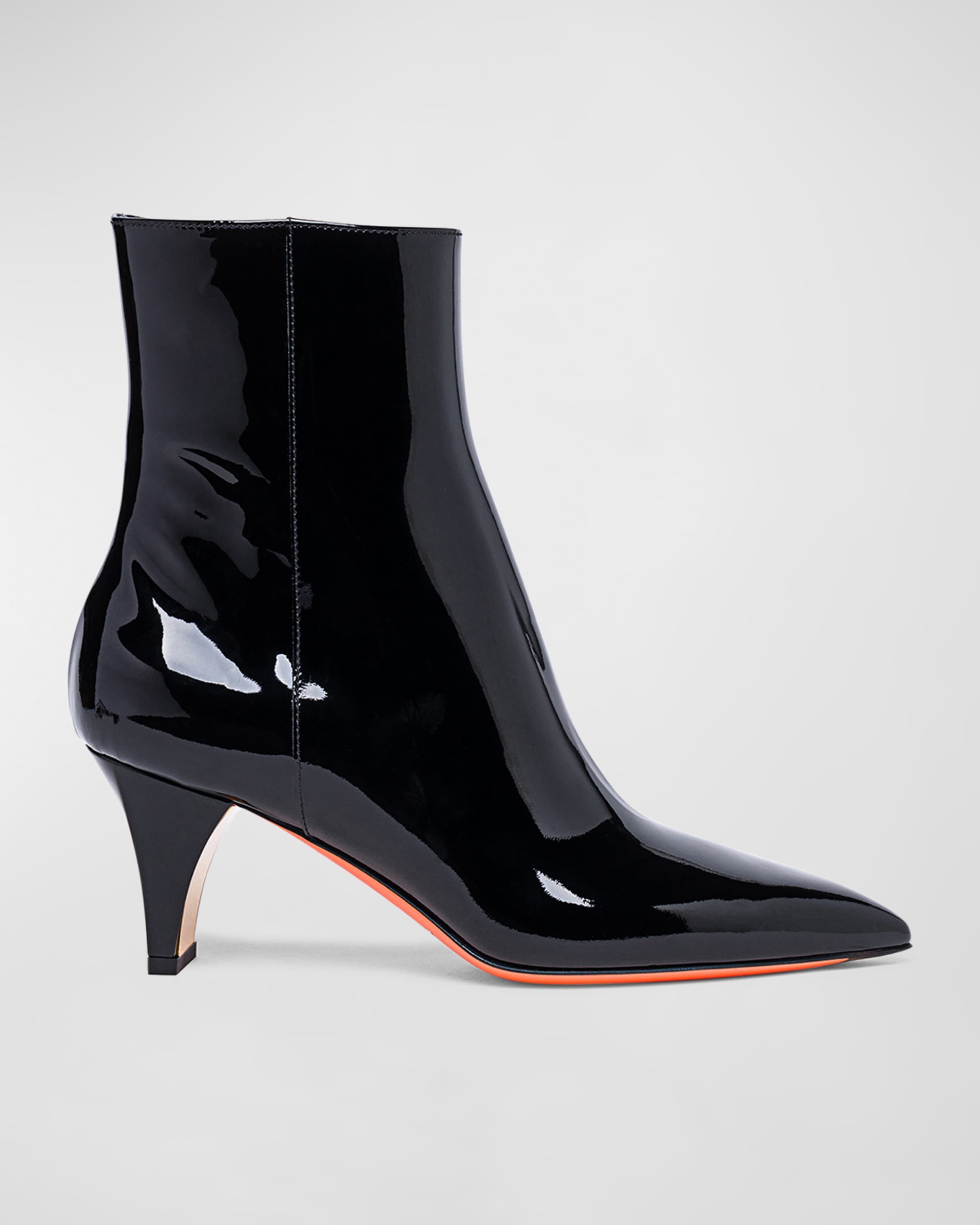 Delfica Patent Leather Booties - 1