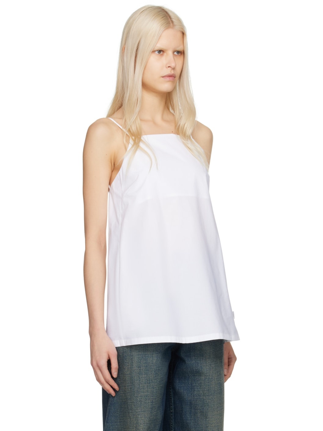 White Low Back Camisole - 2