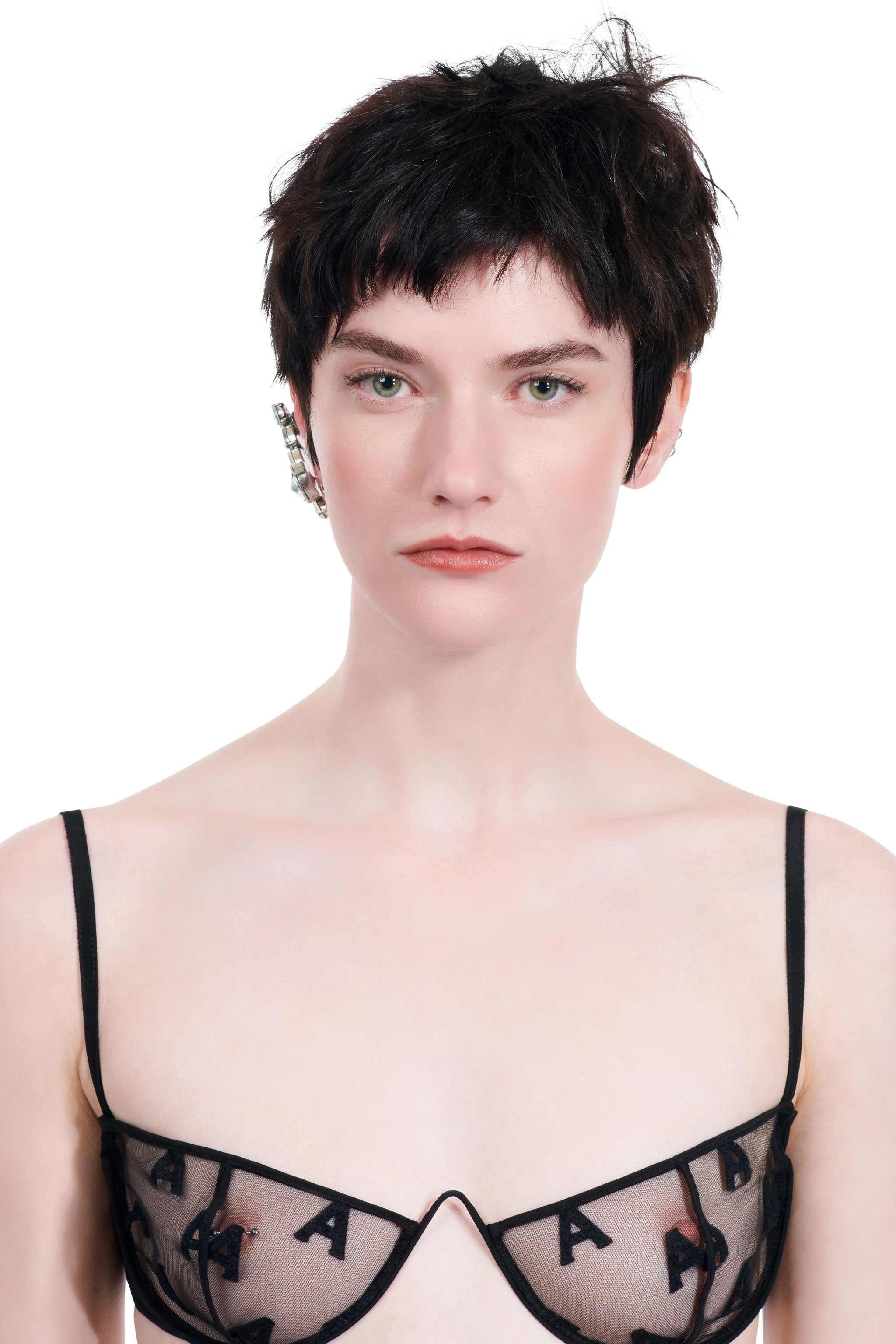 CRYSTAL WATERMELON SEED EARCUFF - 2
