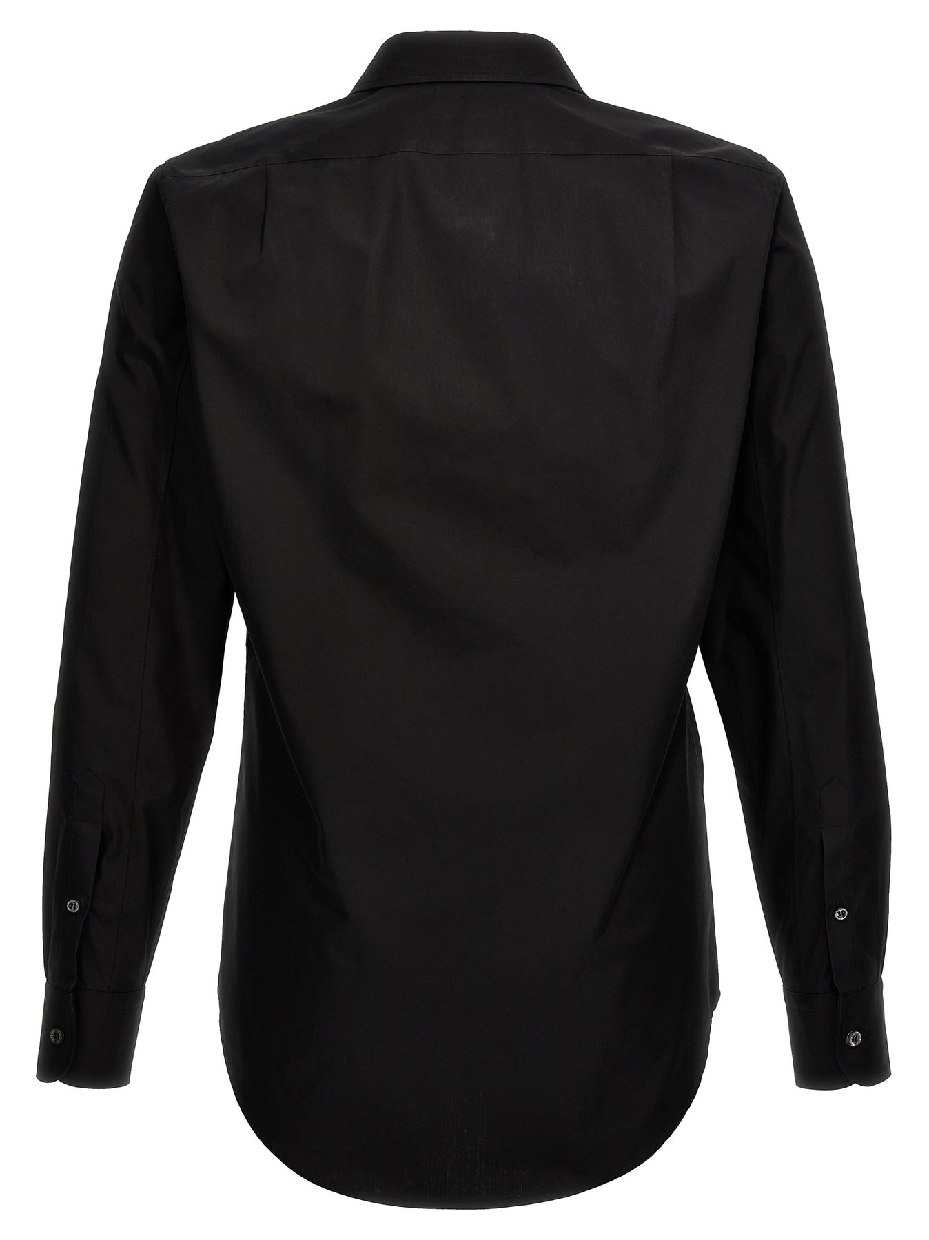 Embroidered Collar Shirt Shirt, Blouse Black - 2
