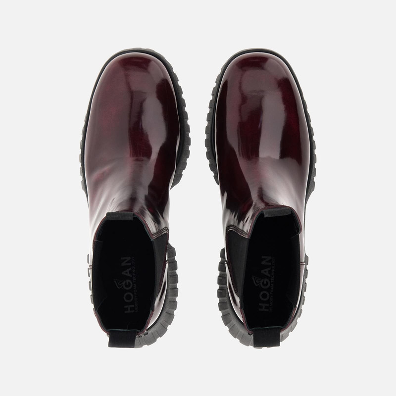 Chelsea Boots Hogan H-Stripes Burgundy 4