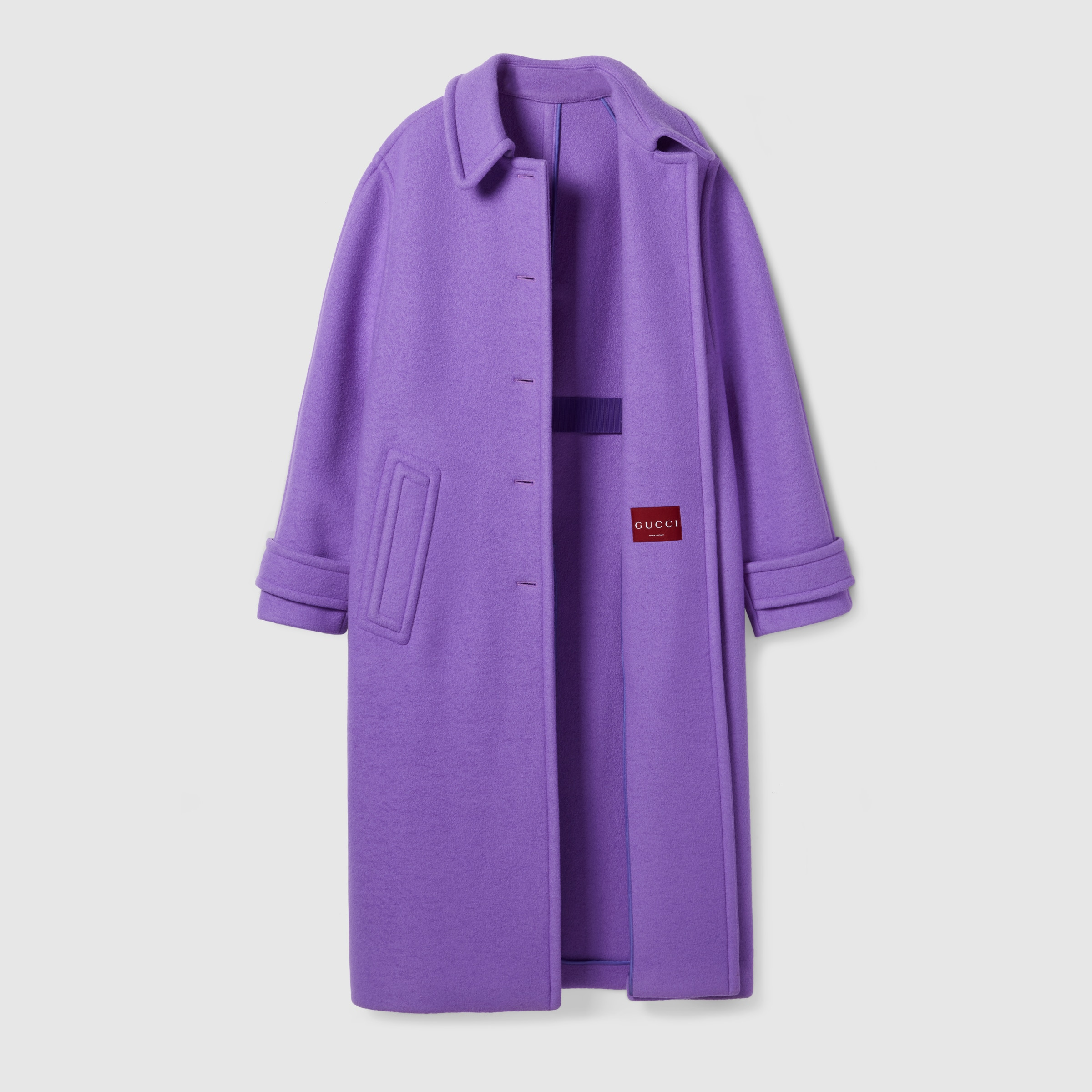 Compact wool cashmere coat - 7