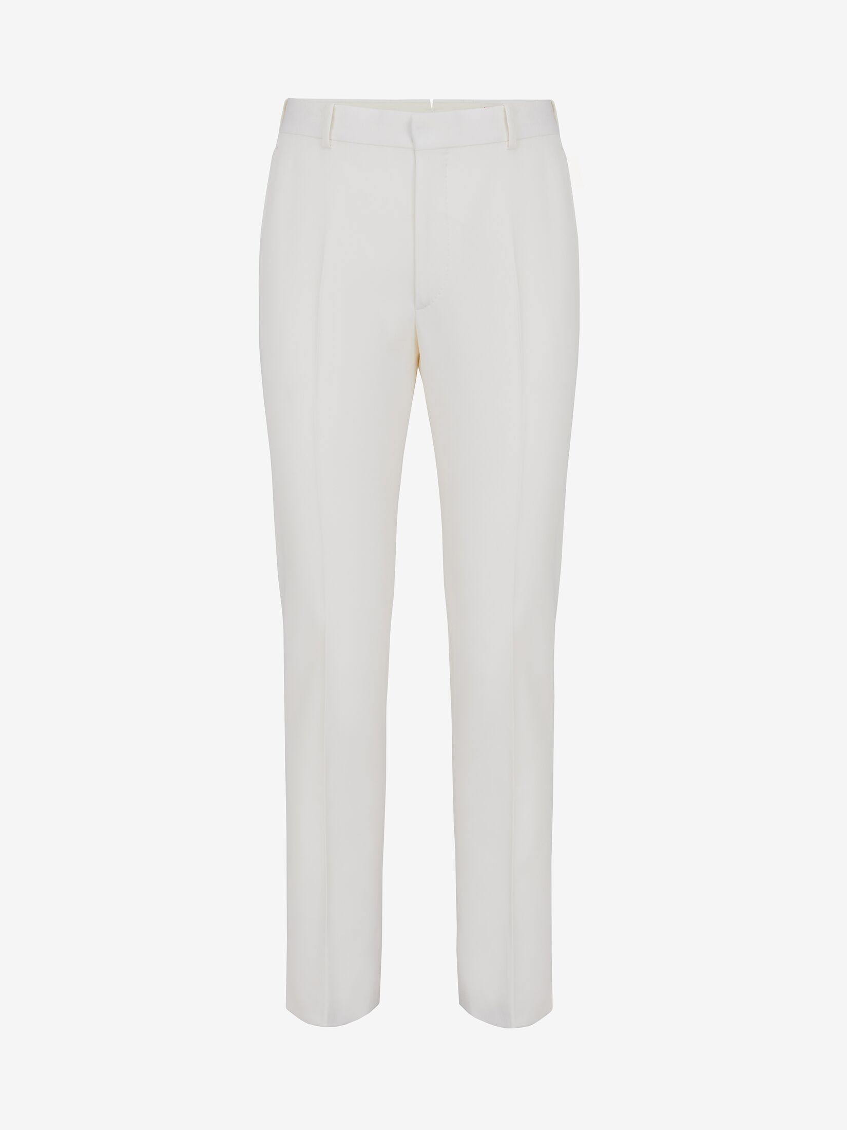 Men's Tailored Cigarette Trousers in Soft White - 1