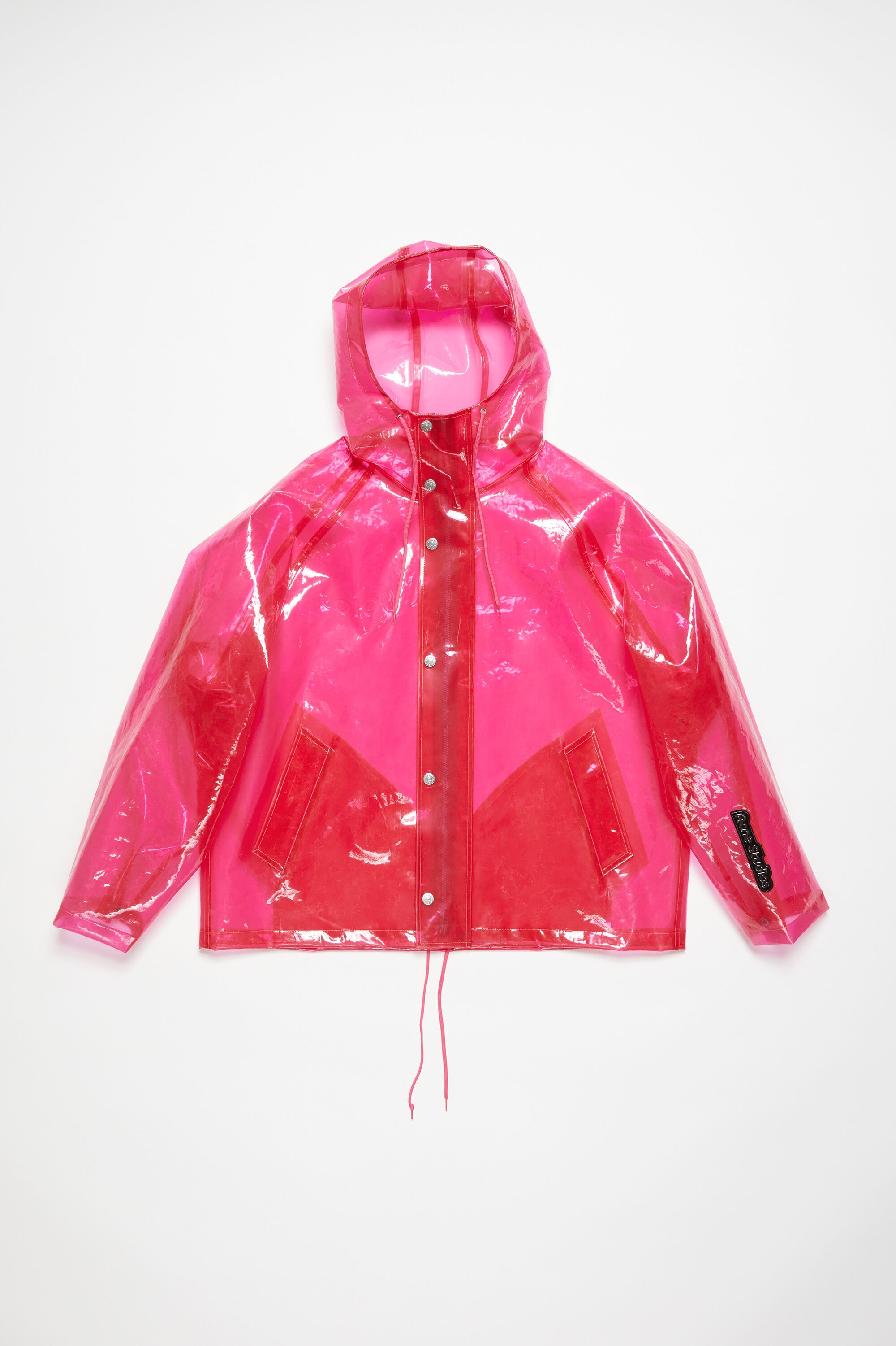 Hooded transparent Jacket - Berry pink - 1