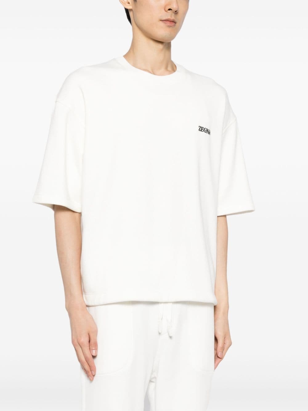 logo-embroidered cotton-blend sweatshirt - 3