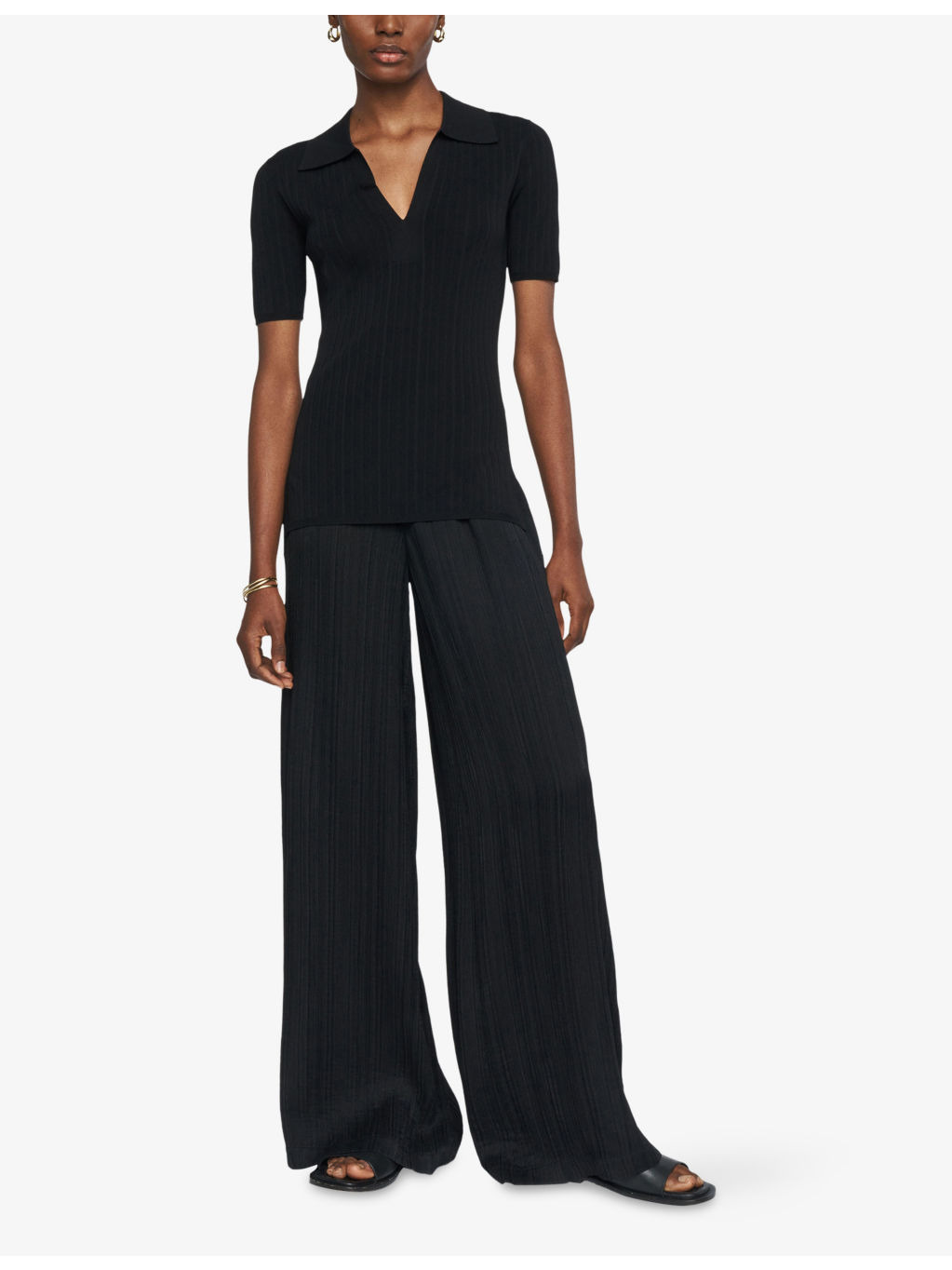 Mawn Wide-Leg Mid-Rise Viscose and Silk-Blend Trousers - 2