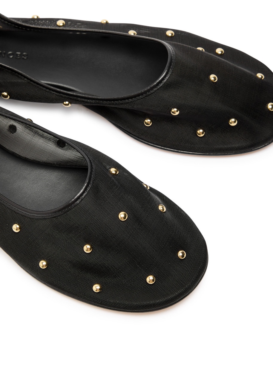 Dear Frances Balla Embellished Mesh Ballet Flats - 3
