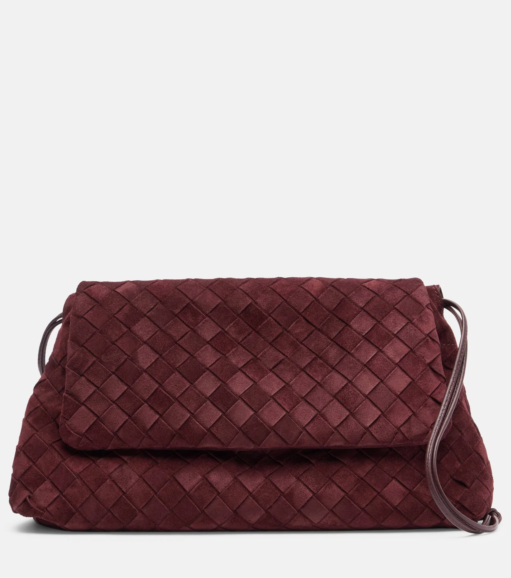 Giorno Intrecciato suede pouch - 1